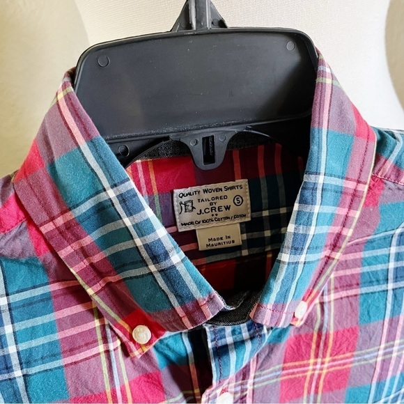 J Crew Plaid 100% Cotton Long Sleeve Button Down Shirt Slim Fit Holiday Size S - Picture 6 of 6